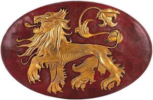 JUEGO DE TRONOS PLACA PARED 24,5 CM LANNISTER EMBLEMA CASA                 