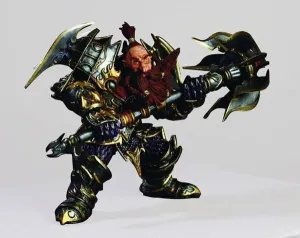 WORLD OF WARCRAFT SERIE 1 FIG 18CM DWARF WARRIOR (THARGAS ANVILMAR)        