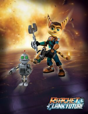 RATCHET & CLANK SET 2 FIG TRANSFORMABLE RATCHET + CLANK                    