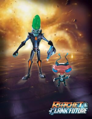 RATCHET & CLANK SET 2 FIG TRANSFORMABLE DR. NEFARIOUS + ZONI               