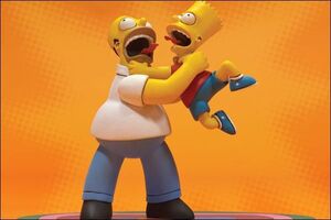 SIMPSONS FIG 18CM SERIE 1 - WHY YOU HOMER Y BART                           