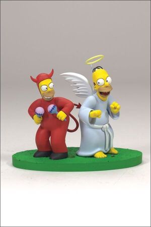 SIMPSONS FIG 18CM SERIE 2 - GOOD & EVIL HOMER                              