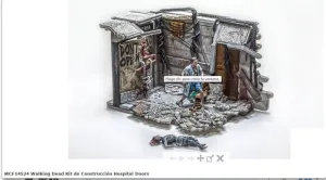 THE WALKING DEAD  KIT DE CONSTRUCCION HOSPITAL DOORS                       