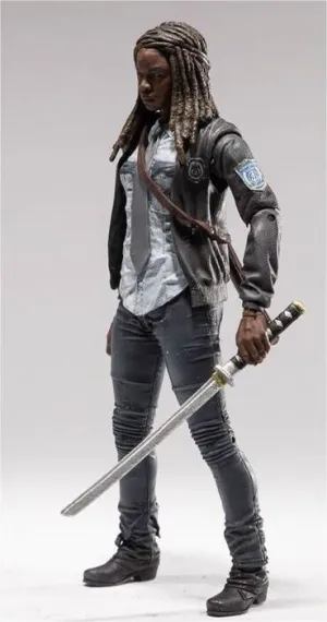 THE WALKING DEAD FIGURA 13 CM MICHONNE AGENTE POLICIA SERIE 9              
