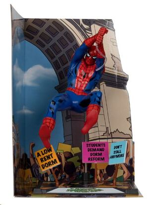 SPIDERMAN ESTATUA PVC 1/10 MARVEL COLLECTION SPIDERMAN & ESCENA GLOD LABEL (THE AMAZING SPIDERMAN #68) 15 CM