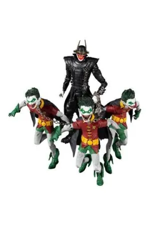 DC MULTIVERSE PACK 4 FIG 18 CM EL BATMAN QUE RÍE CON LOS PETIRROJOS DE LA TIERRA