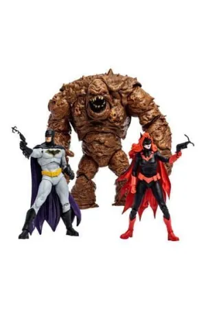 DC MULTIVERSE FIGURAS MULTIPACK CLAYFACE, BATMAN & BATWOMAN (DC REBIRTH) (ETIQUETA DORADA) 18 CM