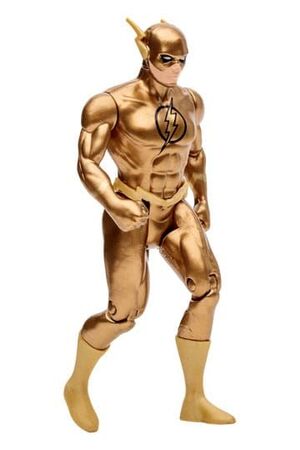 SUPER POWERS DC DIRECT FIGURA 13 CM  THE FLASH (GOLD VARIANT)