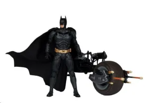 EL CABALLERO OSCURO DC MULTIVERSE CON VEHÍCULO BATMAN & THE BATPOD 18 CM