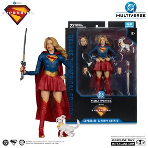 SUPERGIRL MOVIE FIGURA 18 CM DC MULTIVERSE DELUXE SUPERGIRL & PUPPY KRIPTO