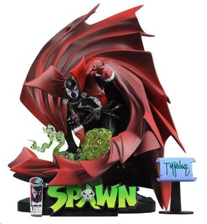 SPAWN ESTATUA 1/10 SPAWN #1 (BLACK WHITE & RED ALL OVER) 24 CM