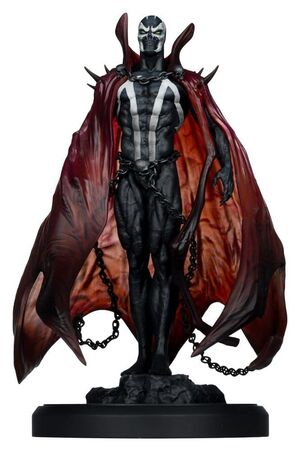 SPAWN BLACK WHITE & RED ALL OVER ESTATUA 1/10 SPAWN BY PUPETEER LEE 23 CM