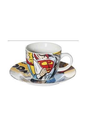 SUPERMAN COMIC JUEGO DE 4 TAZAS DE CAFE DC COMICS                          