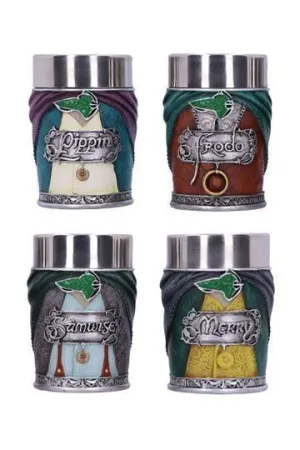 EL SEÑOR DE LOS ANILLOS PACK DE 4 VASOS DE CHUPITO HOBBITS
