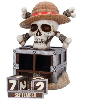 ONE PIECE CALENDARIO PERPETUO LUFFY JOLLY ROGER 16 CM