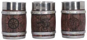 ONE PIECE JUEGO DE VASOS DE CHUPITO BARRIL 8 CM