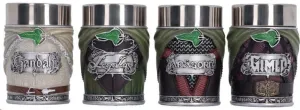 EL SEÑOR DE LOS ANILLOS JUEGO DE MINI TAZAS LA COMUNIDAD DEL ANILLO 4 CM