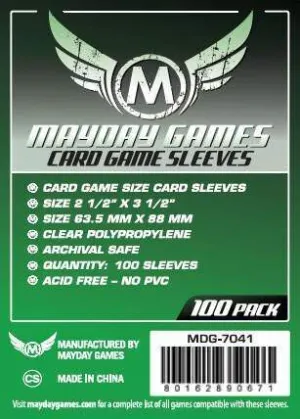 FUNDAS MAYDAY CARD GAME 63,5MM X 88MM (100)                                