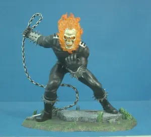 MOTORISTA FANTASMA ESTATUA METAL 20CM EDICION LIMITADA                     