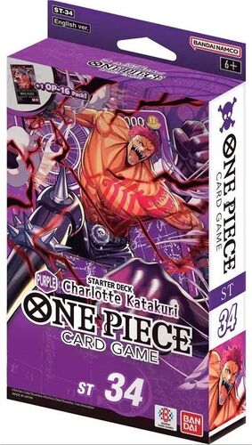 ONE PIECE CARD GAME STARTER DECK ST34 PURPLE CHARLOTTE KATAKURI (INGLÉS)