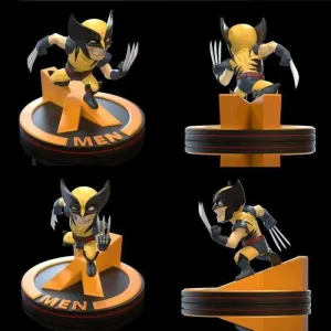 LOBEZNO DIORAMA Q-FIG 11CM WOLVERINE X-MEN NARVEL 80TH                     