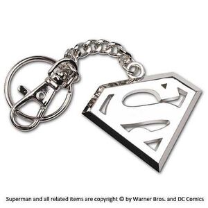 SUPERMAN EMBLEMA CLASICO ACERO LLAVERO CON MOSQUETON DC COMICS             