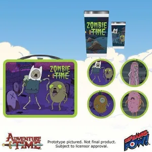 HORA DE AVENTURAS ZOMBIE TIME MALETIN HOJALATA + SET 4 POSAVASOS + TAZA VIJ