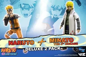 NARUTO 25TH ANNIVERSARY PACK 2 FIGURAS 10 CM NARUTO VS MINATO