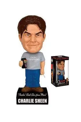 SALDO - CHARLIE SHEEN CABEZON 15 CM TALKING WACKY WOBBLER                          