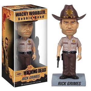 THE WALKING DEAD FIG. 18 CM RICK GRIMES WACKY WOBBLER                      