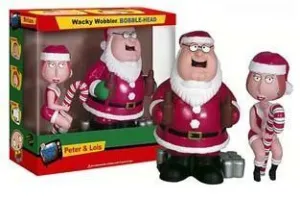 FAMILY GUY PETER Y LOIS NAVIDAD SET 2 CABEZONES 18CM                       