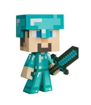 MINECRAFT FIGURA PVC STEVE DIAMANTE                                        