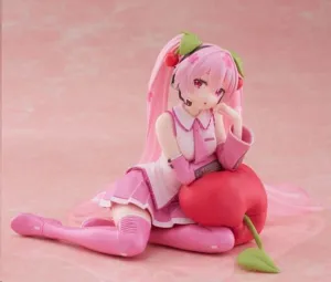 HATSUNE MIKU ESTATUA PVC DESKTOP CUTE FIGURE SAKURA MIKU CHERRY CUSHION VER. 13 CM