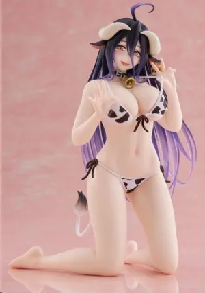 ALBEDO COW-PRINT SWIMSUIT VER. DESKTOP CUTE FIG. 13 CM OVERLORD