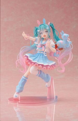 HATSUNE MIKU ESTATUA PVC TAITO KUJI ONLINE NEWLY WRITTEN HATSUNE MIKU 18 CM