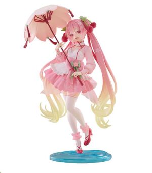 HATSUNE MIKU AMP ESTATUA PVC NEWLEY WRITTEN SAKURA MIKU SAKURA DRESS VER. 21 CM