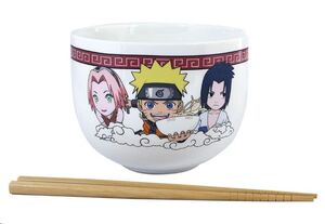 NARUTO SHIPPUDEN BOL PARA RAMEN CON PALILLOS TEAM SEVEN 414 ML