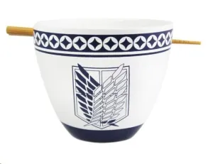 ATAQUE A LOS TITANES BOL PARA RAMEN CON PALILLOS EMBLEMA 473ML