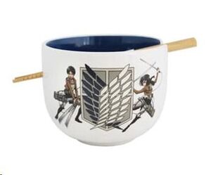ATAQUE A LOS TITANES BOL PARA RAMEN CON PALILLOS SURVEY CORPS 414 ML
