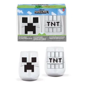 MINECRAFT PACKS DE 2 VASOS DE CRISTAL