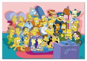 PUZZLE LOS SIMPSONS TODOS EN EL SOFA 1000                                  