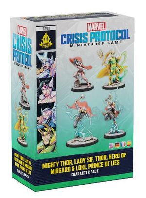 MARVEL CRISIS PROTOCOL MINIATURES GAME MIGHTY THOR, LADY SIF, THOR & LOKI