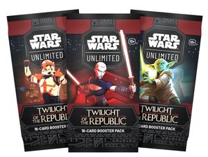 STAR WARS UNLIMITED EL OCASO DE LA REPÚBLICA SOBRE INGLÉS