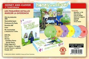 DVD HONEY AND CLOVER 1ª TEMP. (6 DVD)                                      