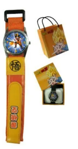 DRAGON BALL RELOJ PULSERA NARANJA CAJA REGALO                              