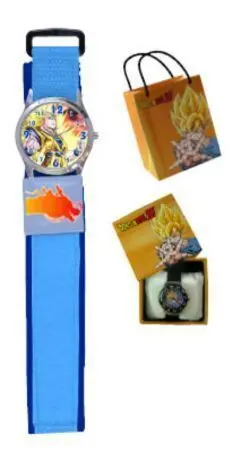 DRAGON BALL RELOJ PULSERA AZUL CAJA REGALO                                 