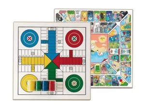 TABLERO PARCHIS-OCA CON ACCESORIOS 33X33CM                                 