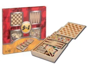 9 JUEGOS EN 1 DE MADERA                                                    