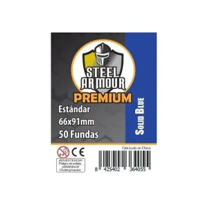 FUNDAS STEEL ARMOUR ESTANDAR OPACAS - REVERSO AZUL (66X91MM)