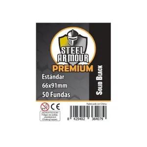 FUNDAS STEEL ARMOUR ESTANDAR OPACAS - REVERSO NEGRO (66X91MM)